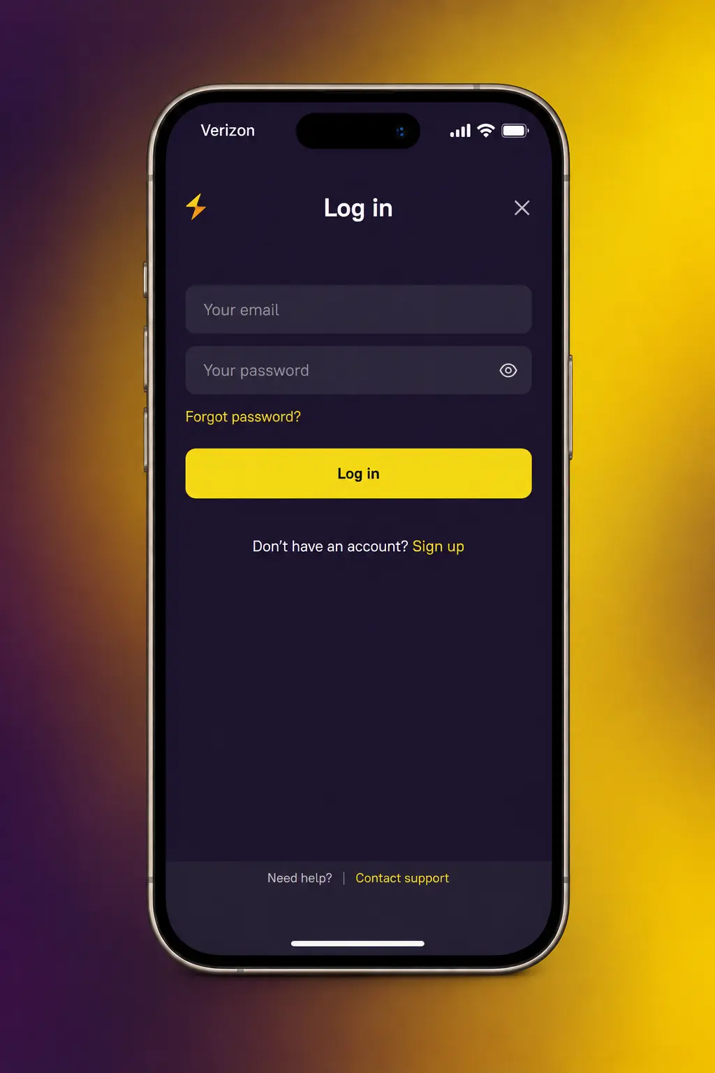 Zoome account verification steps shown on a screen: log in, upload photo ID, submit documents and check status