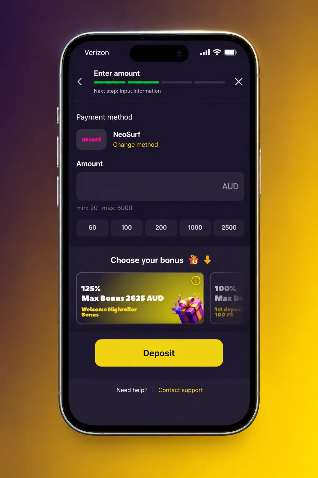 Screenshot of the Zoome sign-up page showing the Register button and steps to claim the welcome bonus in AUD