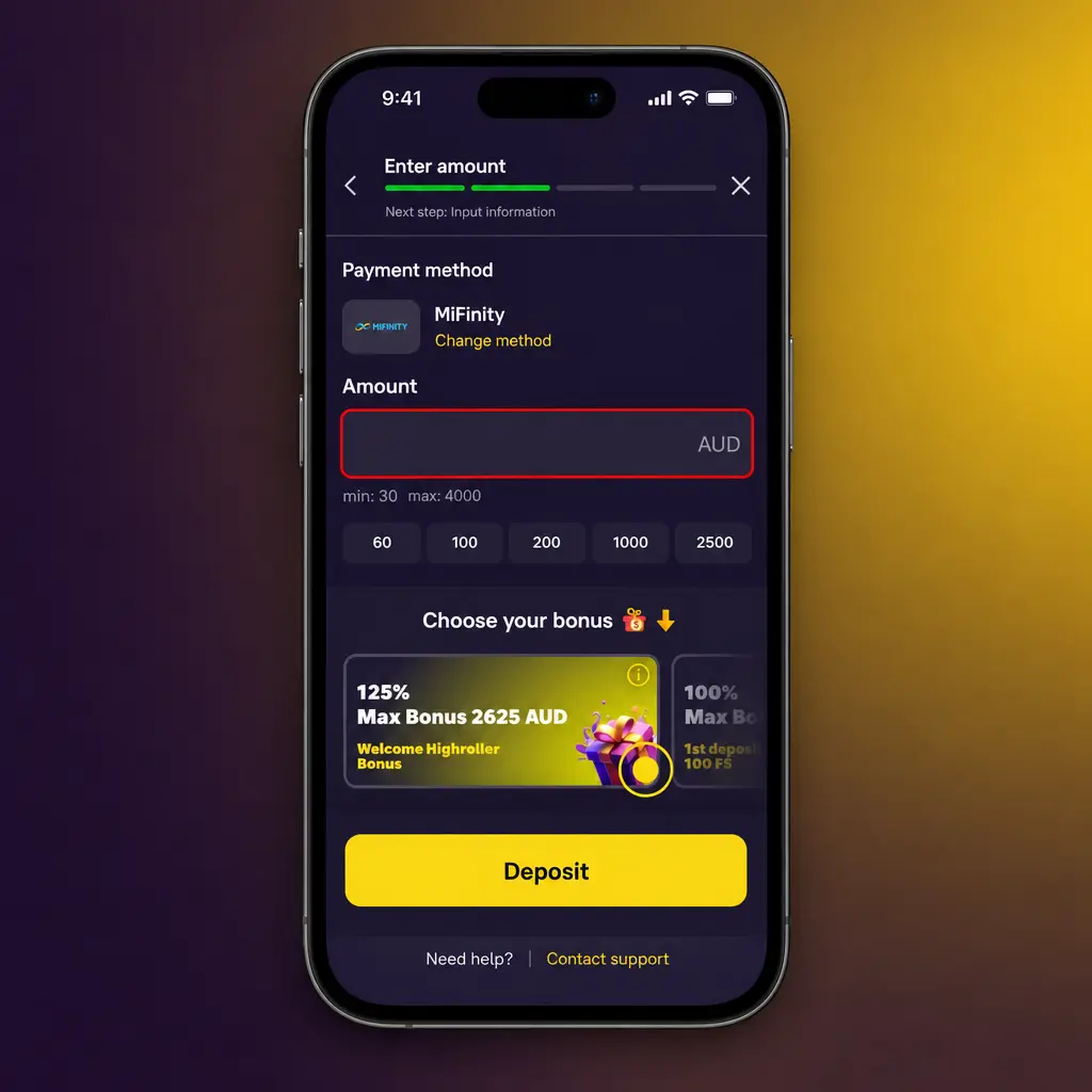 Zoome deposit screen showing payment options like Visa, Mastercard, bank transfer and crypto for funding your balance