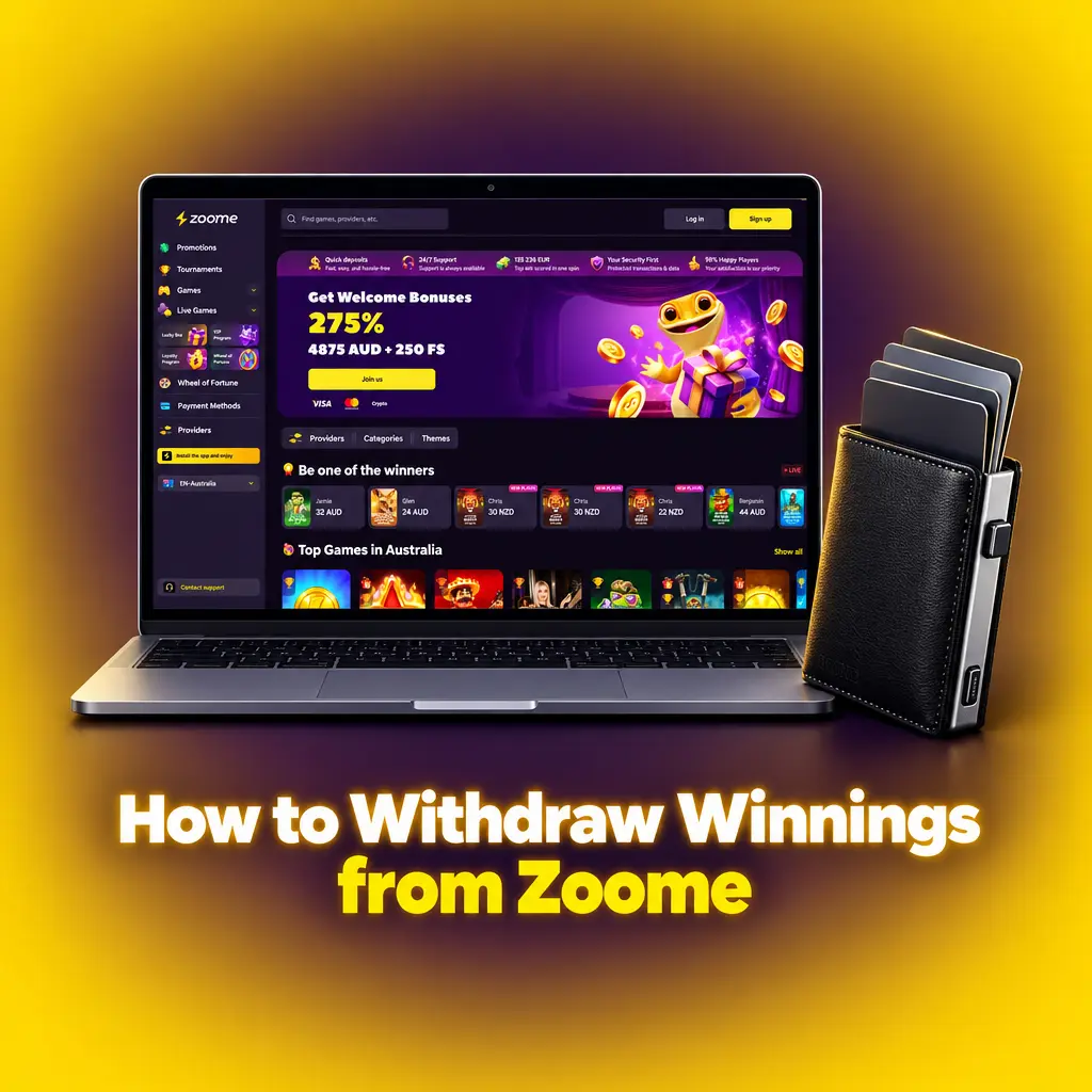 Step-by-step guide to withdrawing winnings from Zoome via the Cashier, with account verification and AUD amounts