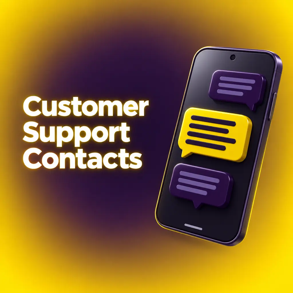 Customer support contact options including live chat, email, phone and messaging app for deposit and withdrawal help