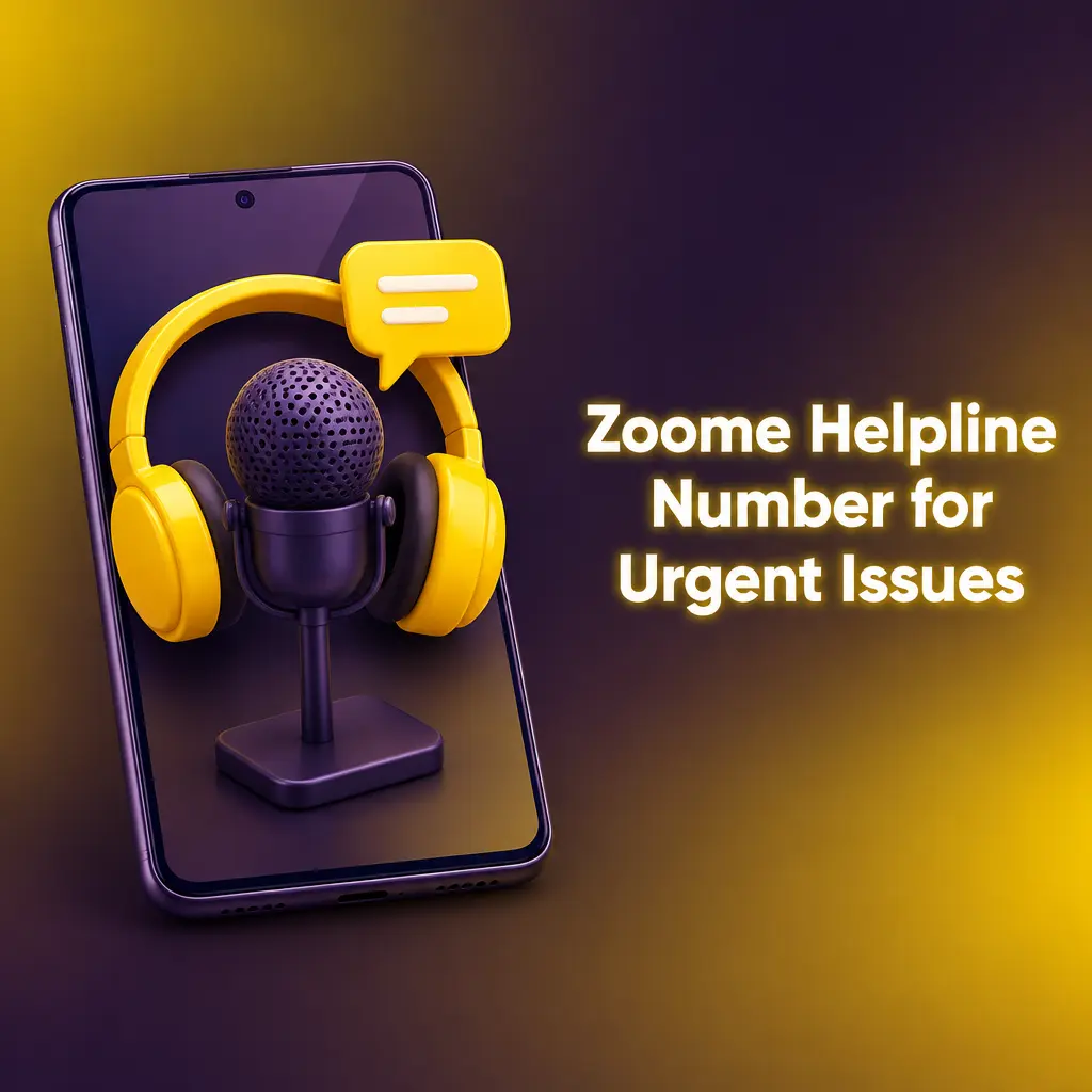 Person on a phone call with Zoome support, using the helpline number for urgent issues in Australia