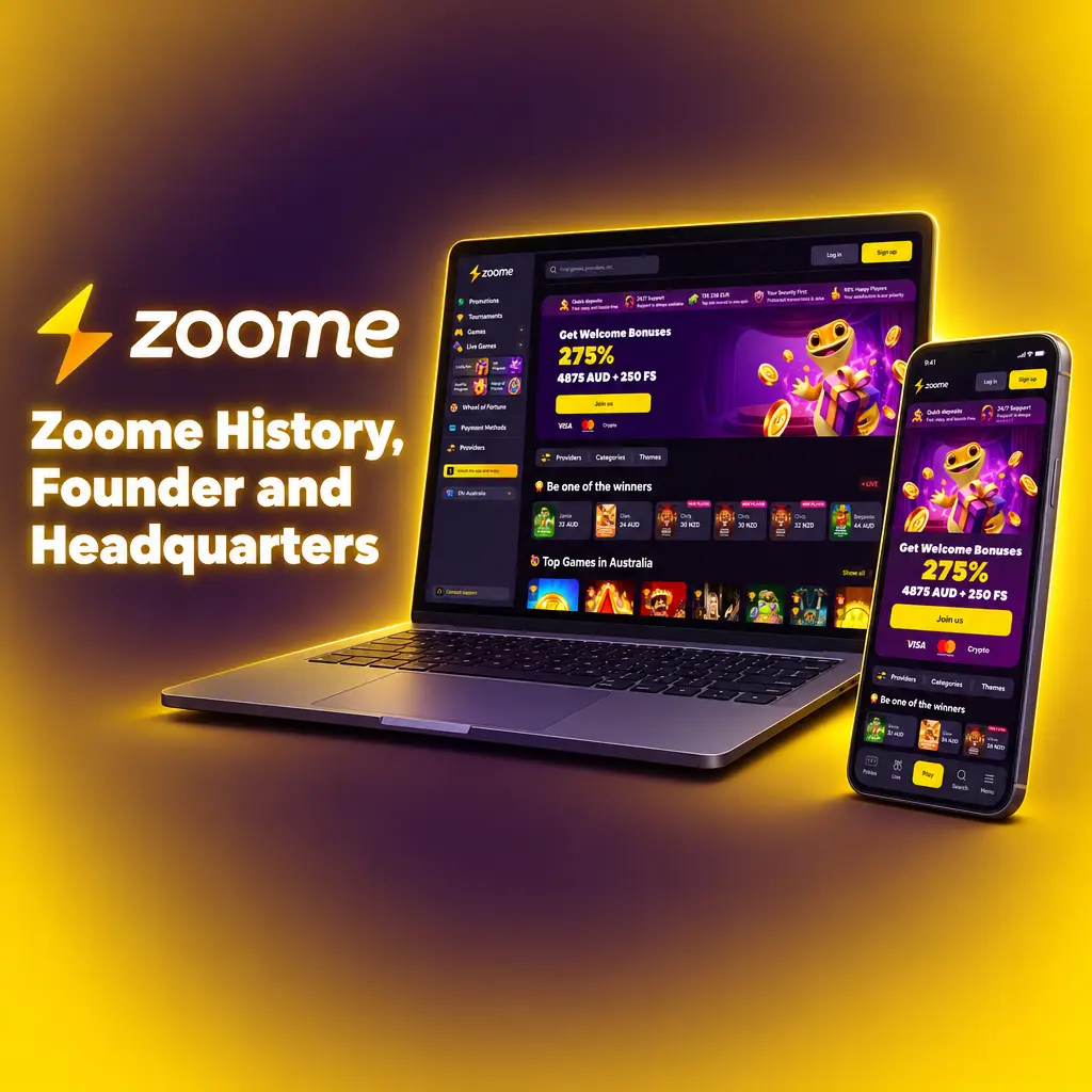 Zoome company overview showing founder, owner, head office address, licence details and market position information