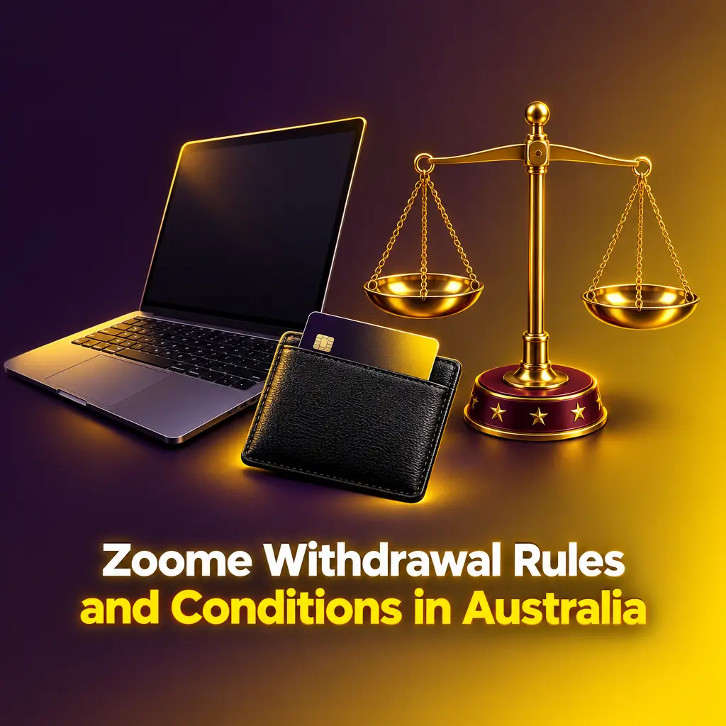 Checklist of Zoome withdrawal rules in Australia covering ID verification, limits, bonus wagering and payment methods